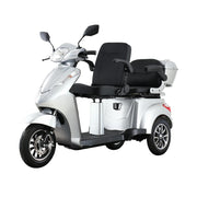 ROLLUX VISTA-2L Electric Mobility Scooter - Dual Seat Comfort, 60V 20Ah Battery, 40km Range, 25km/h Max Speed, Front Disc & Rear Drum Brakes, Rear Storage Box - Silver