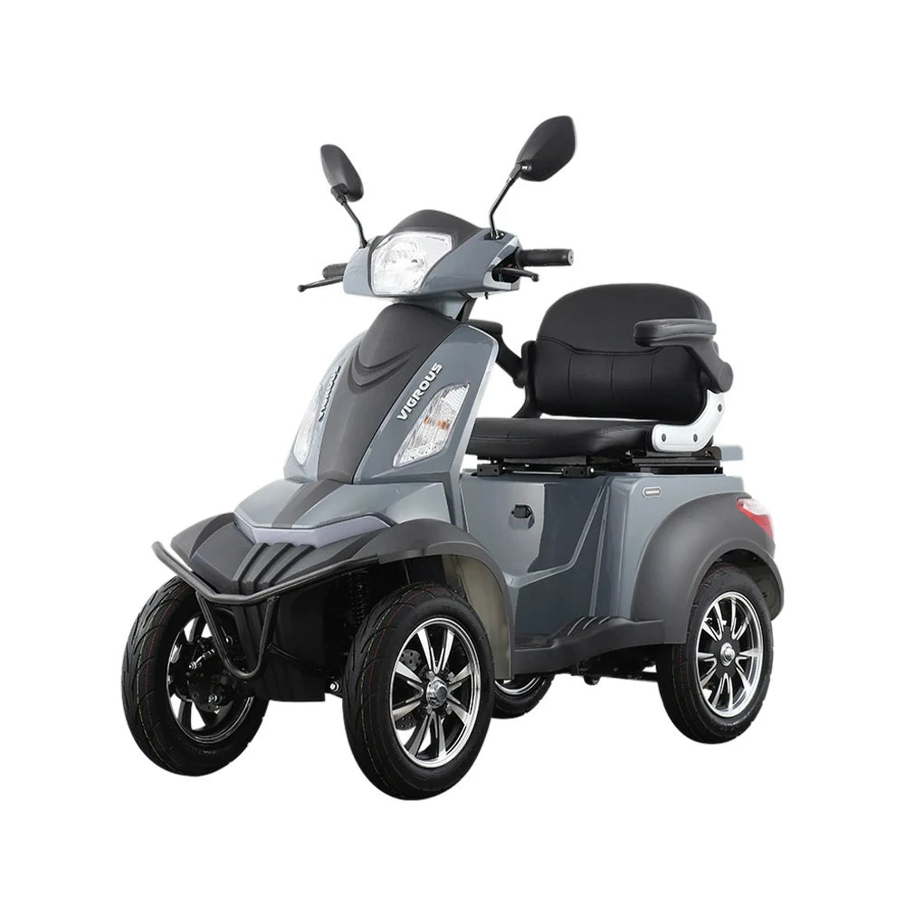 ROLLUX Compact 4-Wheel Mobility Scooter - 500W Motor, 48V 20Ah/30Ah Lead-Acid or Lithium Battery - Grey