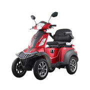 ROLLUX Compact 4-Wheel Mobility Scooter - 500W Motor, 48V 20Ah/30Ah Lead-Acid or Lithium Battery - Red