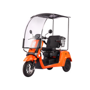 ROLLUX E2 Dual Motors 1600W 3 Wheels Mobility Scooter / With A Roof Overhang - Orange