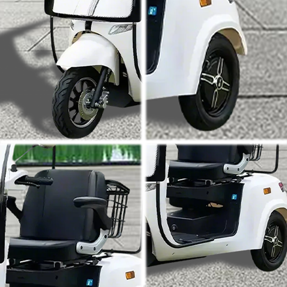 ROLLUX E3 Dual Motors 1600W Lithium battery 3 Wheel Mobile Scooter-White