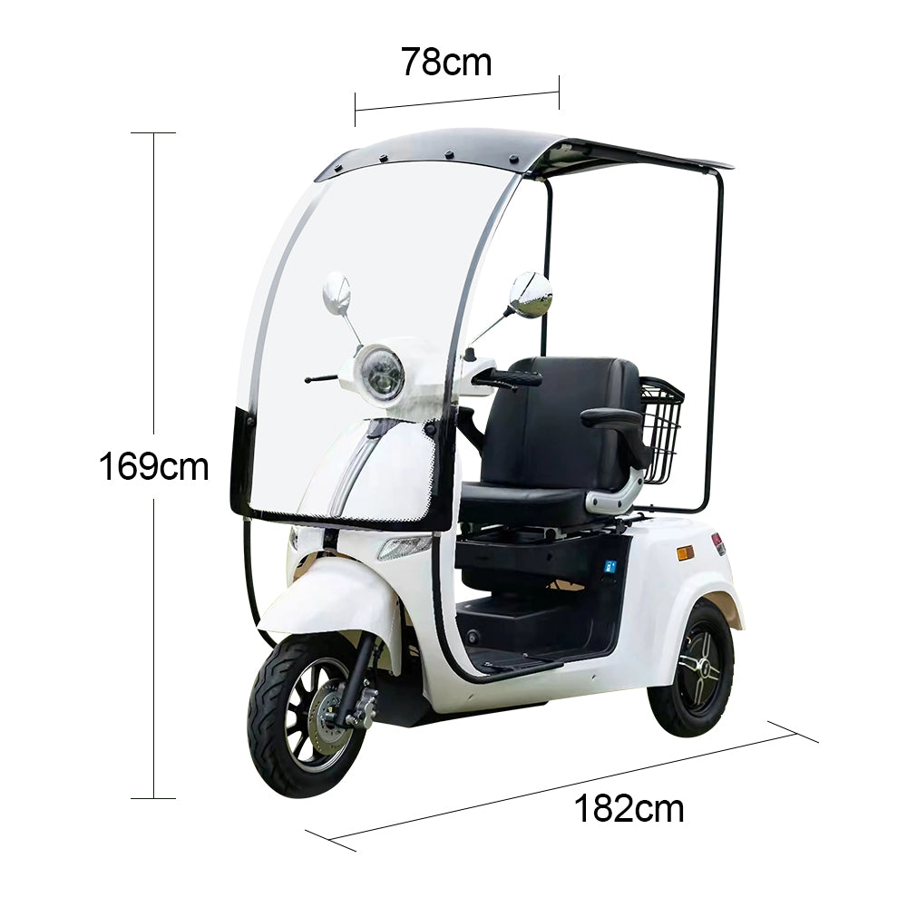 ROLLUX E3 Dual Motors 1600W Lithium battery 3 Wheel Mobile Scooter-White