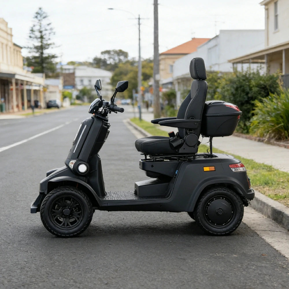 ROLLUX E4 1000W 4 Wheels Mobility Scooter 300KG Weight Capacity - Black