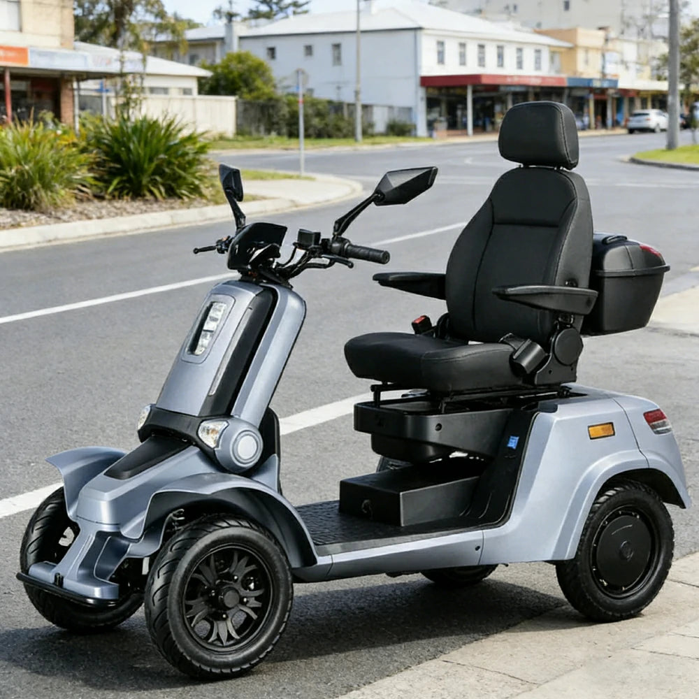 ROLLUX E4 1000W 4 Wheels Mobility Scooter 300KG Weight Capacity - Blue