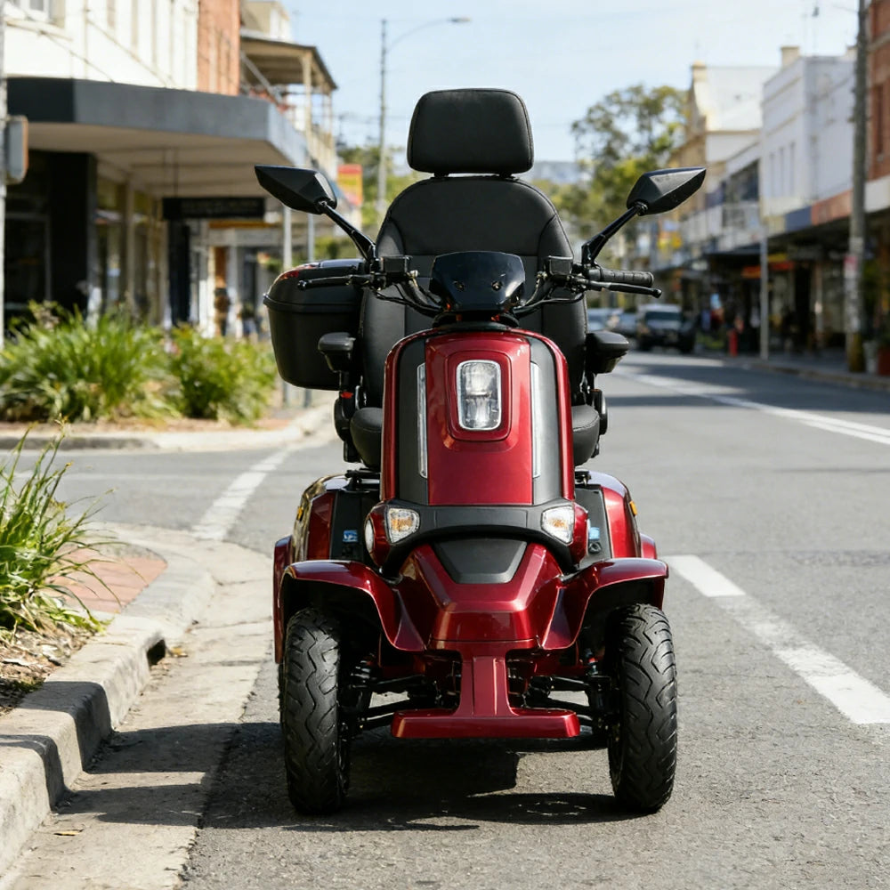 ROLLUX E4 1000W 4 Wheels Mobility Scooter 300KG Weight Capacity - Red