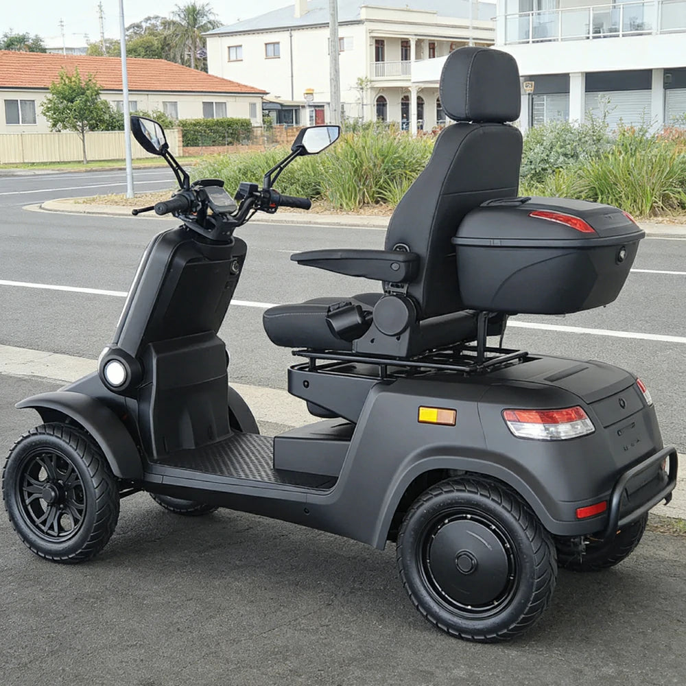 ROLLUX E4 800W×2 4-Wheel Mobility Scooter 300KG Weight Capacity with Lithium Battery - Black