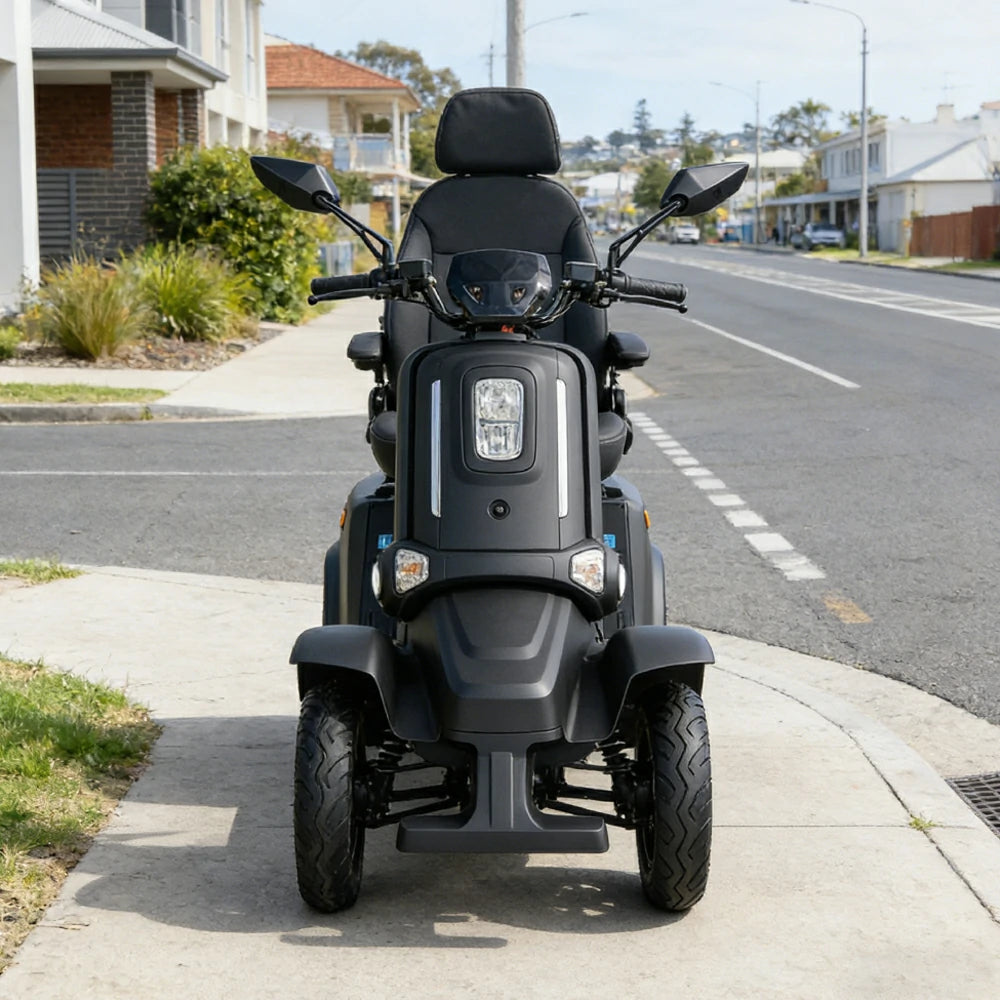 ROLLUX E4 800W×2 4-Wheel Mobility Scooter 300KG Weight Capacity with Lithium Battery - Black