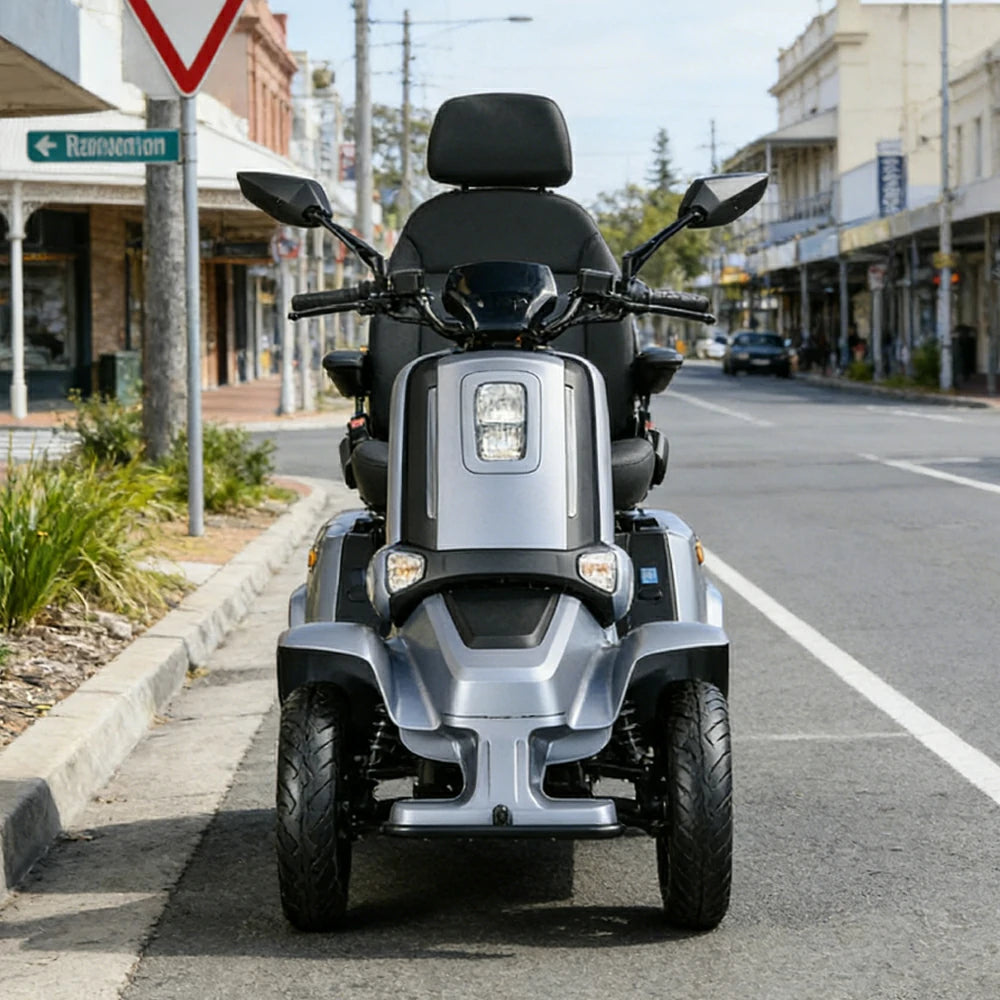 ROLLUX E4 800W×2 4-Wheel Mobility Scooter 300KG Weight Capacity with Lithium Battery - Blue
