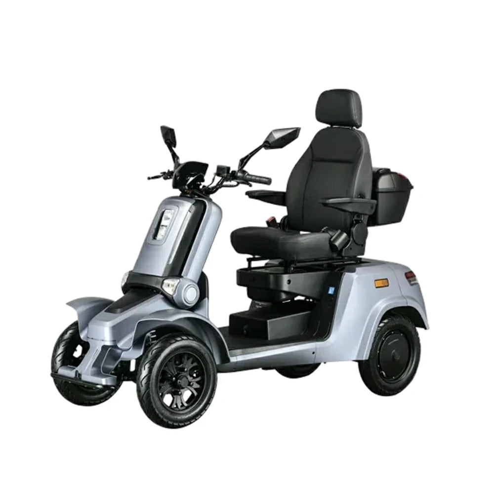ROLLUX E4 800W×2 4-Wheel Mobility Scooter 300KG Weight Capacity with Lead-Acid Battery - Blue
