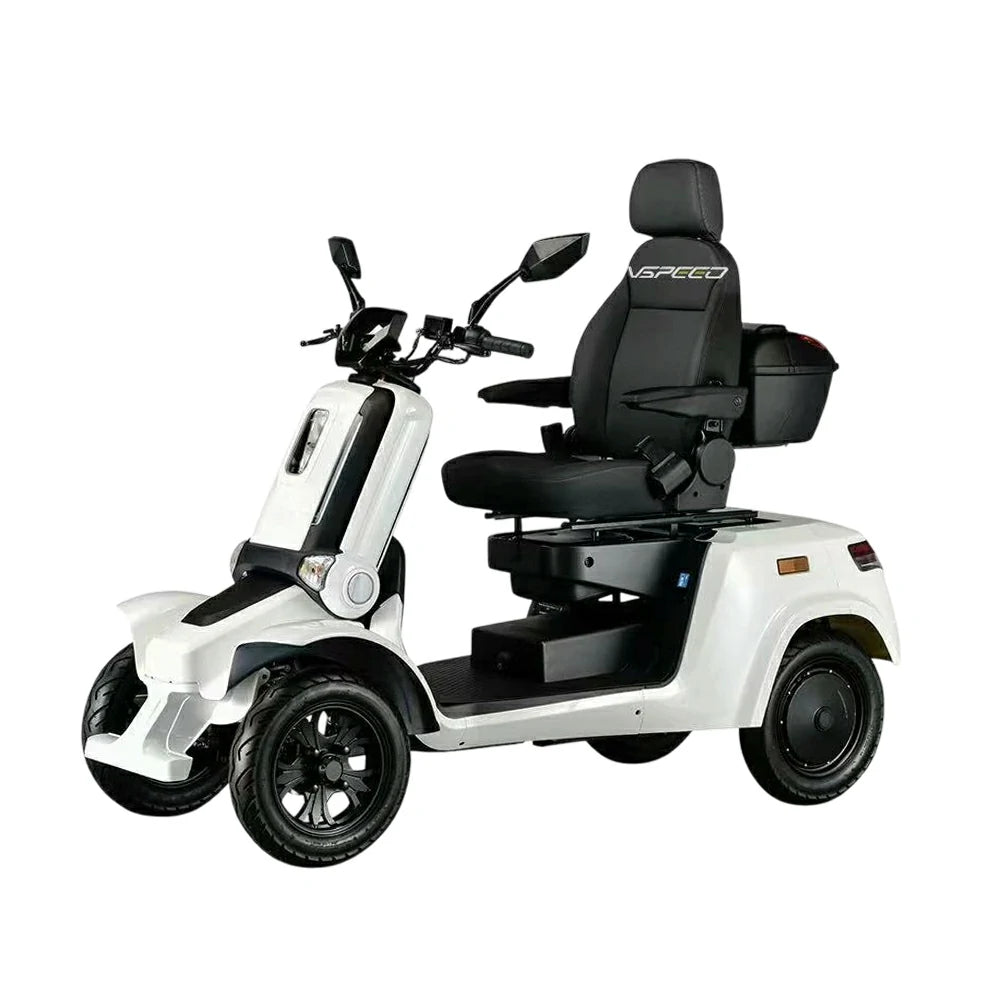 ROLLUX E4 800W×2 4-Wheel Mobility Scooter 300KG Weight Capacity with Lithium Battery - White