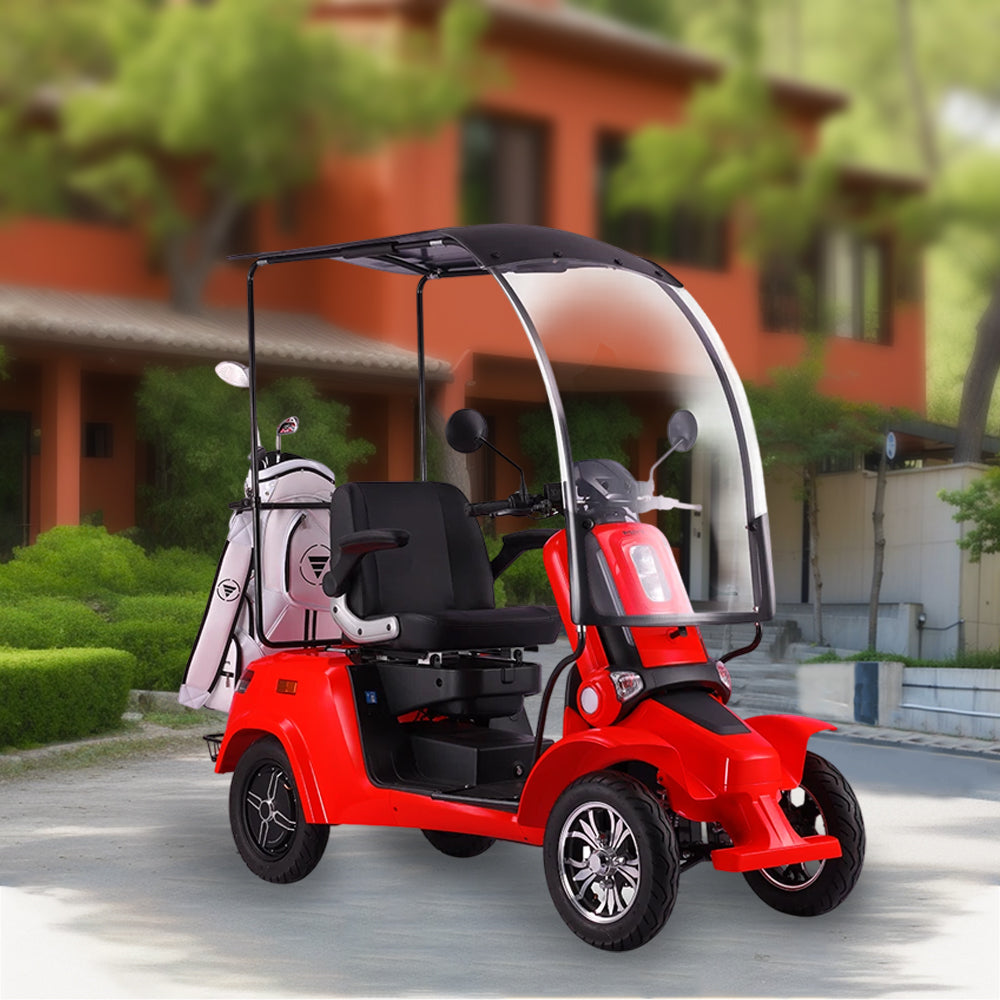 ROLLUX E4 Dual Motors 1600W 4 Wheels Golf Mobility Scooter 300KG Weight Capacity