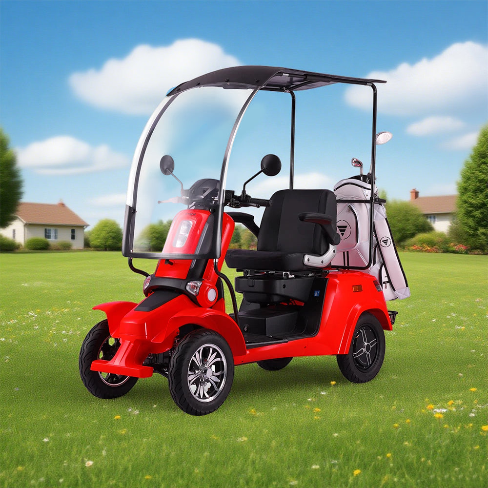 ROLLUX E4 Dual Motors 1600W 4 Wheels Golf Mobility Scooter 300KG Weight Capacity