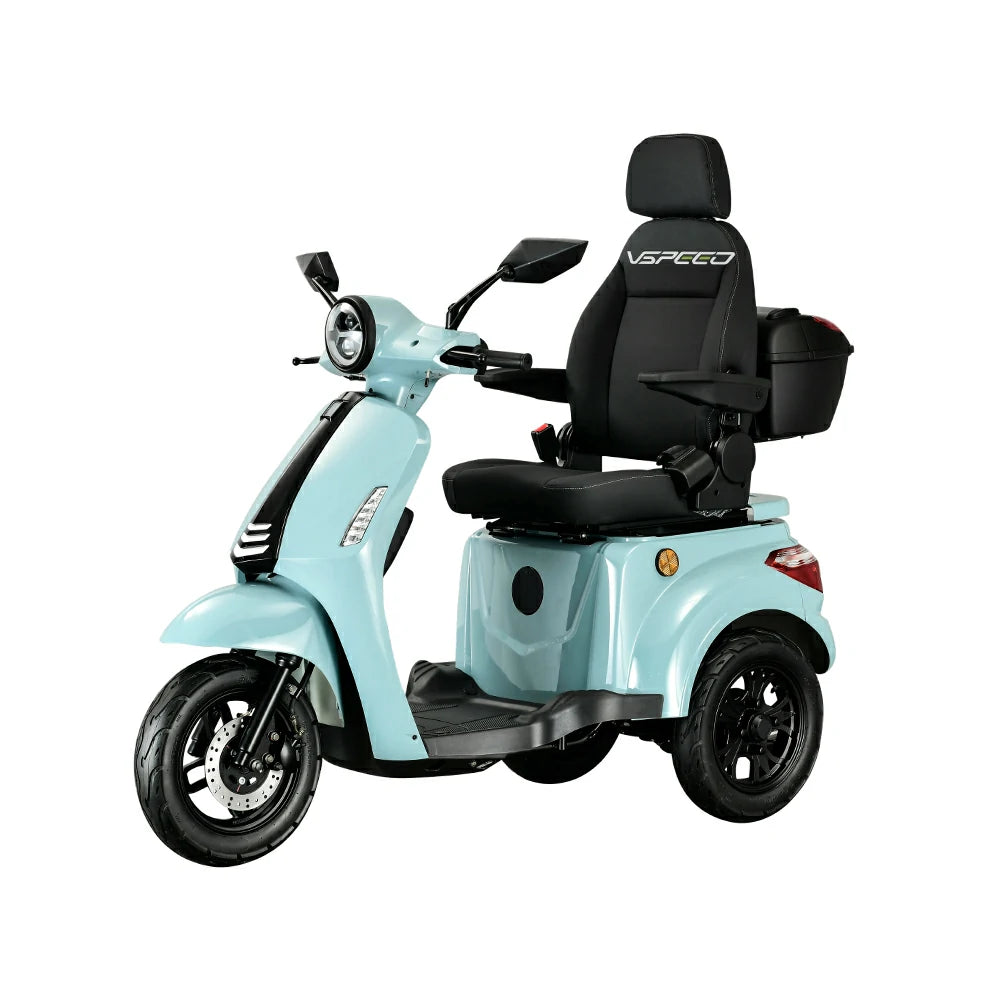 ROLLUX 1000W Electric Mobility Scooter 25km/h Three-Speed Ride with Adjustable Seat & Rear Trunk for Daily Travel ( F1 ) - Green