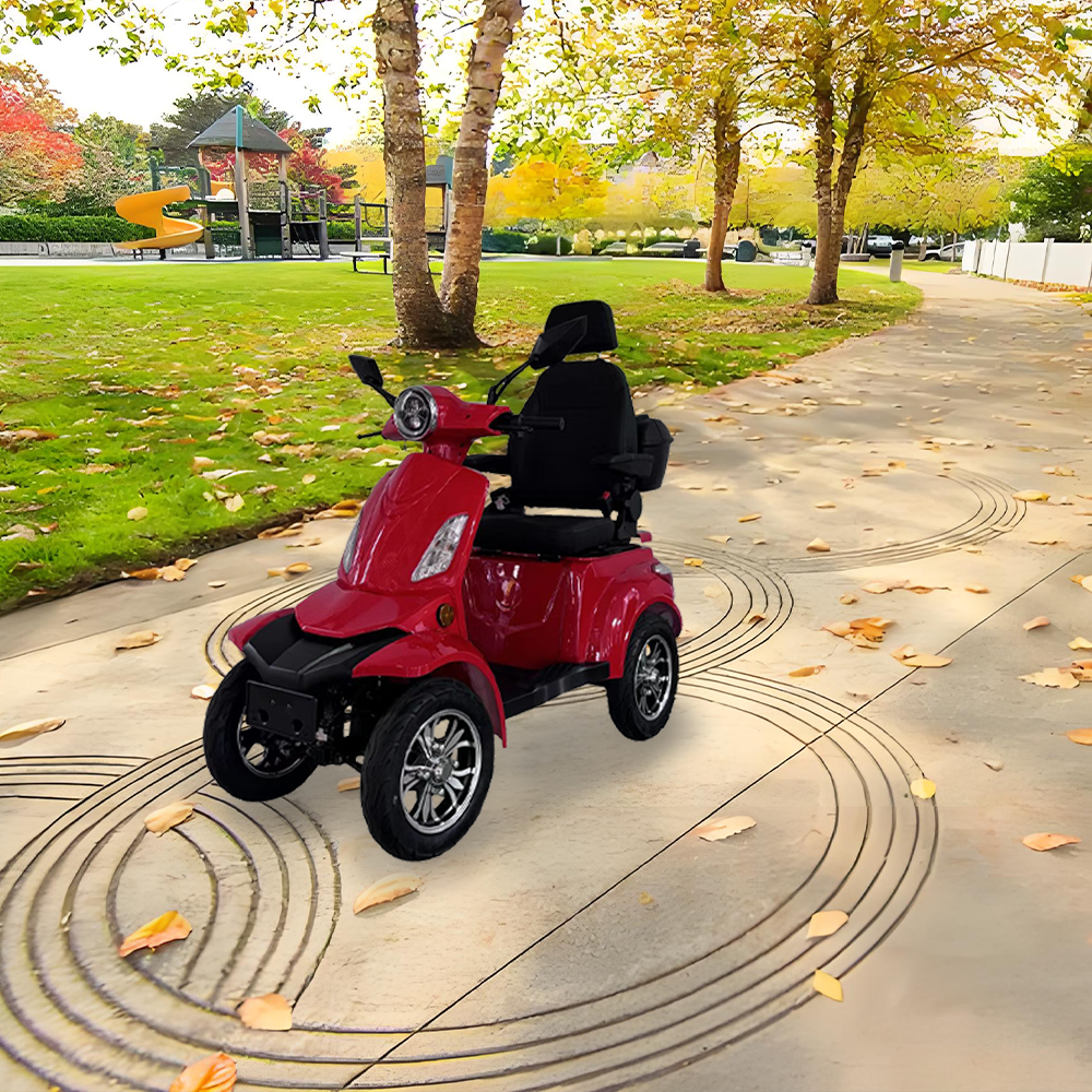 ROLLUX F4 1000W 60V 20AH4 Wheels Mobility Scooter / 300KG Weight Capacity - Red