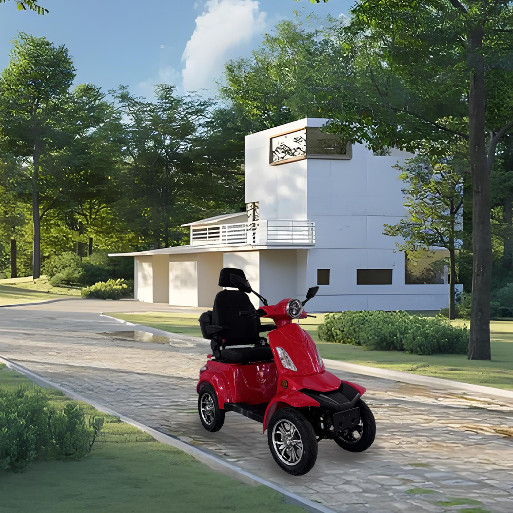 ROLLUX F4 1000W 60V 20AH4 Wheels Mobility Scooter / 300KG Weight Capacity - Red