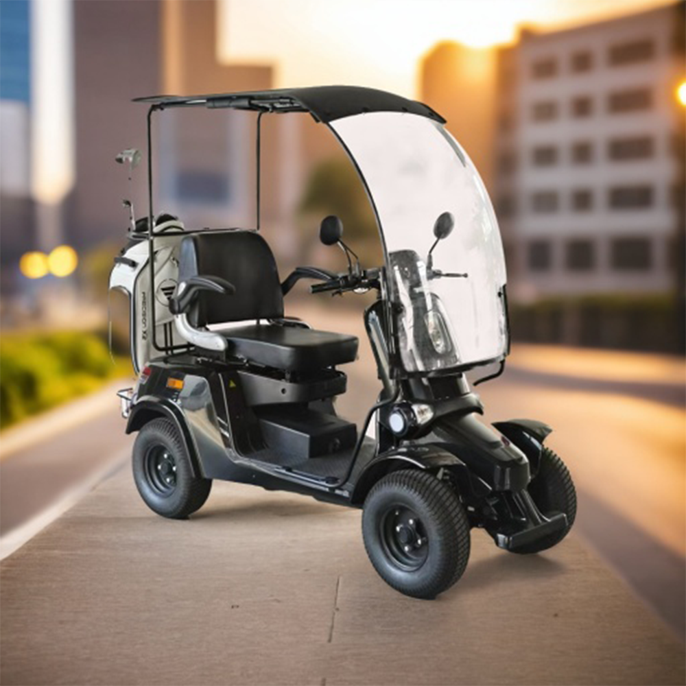 ROLLUX GOLFCART 1500W 4 Wheels Mobility Scooter 300KG Weight Capacity - Black