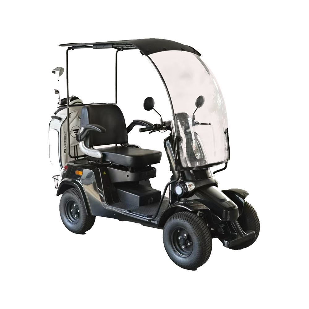 ROLLUX GOLFCART 1500W 4 Wheels Mobility Scooter 300KG Weight Capacity - Black