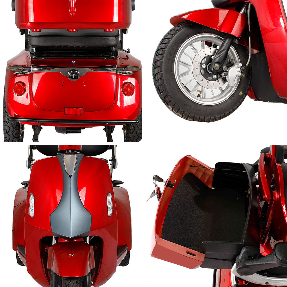 ROLLUX AFA2D 500W 60V20Ah Lead-Acid/Lithium Battery Electric Mobility Scooter Drum Brake