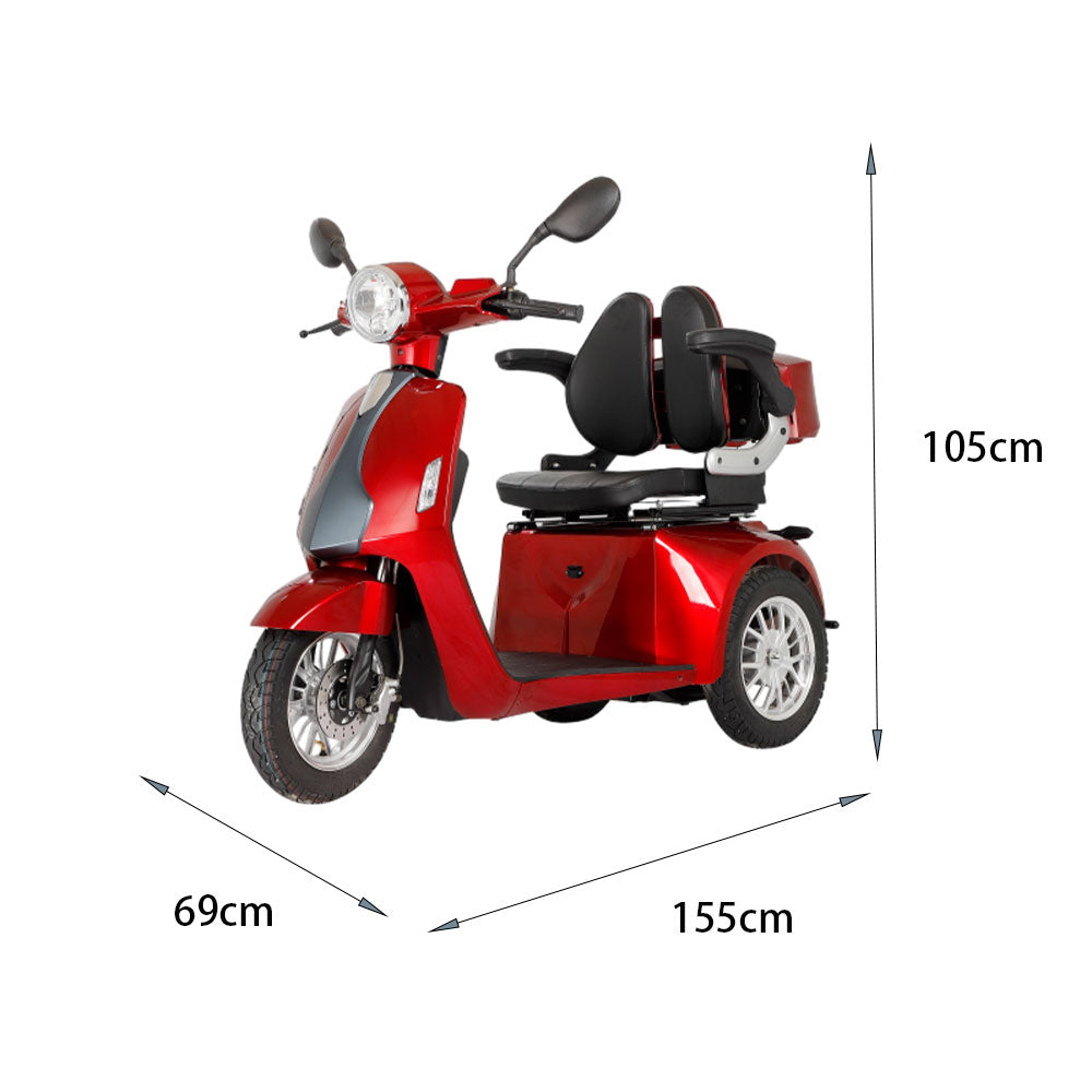 ROLLUX AFA2D 500W 60V20Ah Lead-Acid/Lithium Battery Electric Mobility Scooter Drum Brake