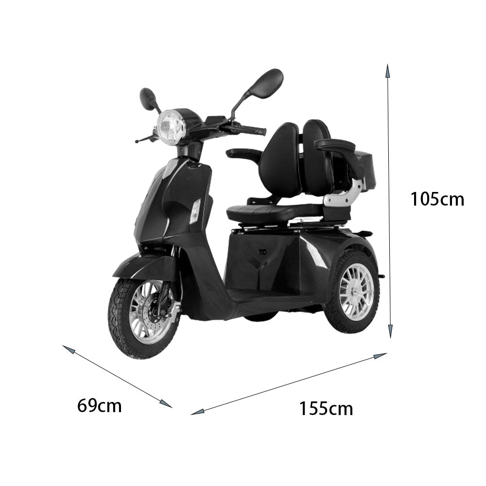 ROLLUX AFA2D 500W 60V20Ah Lead-Acid/Lithium Battery Electric Mobility Scooter Drum Brake