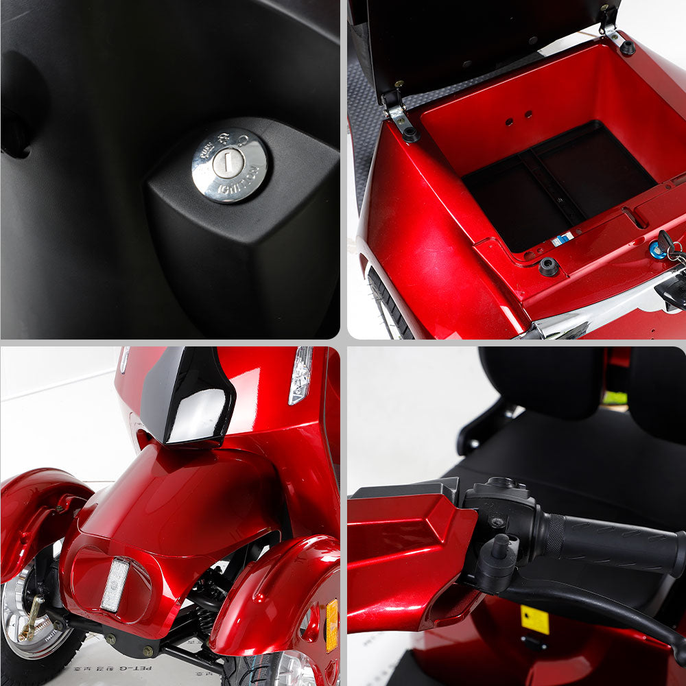ROLLUX AFA2D4D 500W 60V20Ah Lead-Acid/Lithium Battery Electric Mobility Scooter Drum Brake