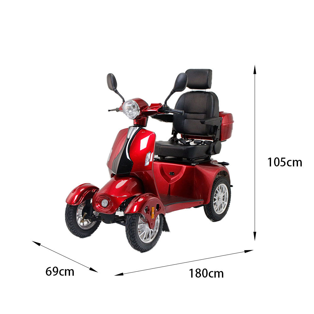 ROLLUX AFA2D4D 500W 60V20Ah Lead-Acid/Lithium Battery Electric Mobility Scooter Drum Brake
