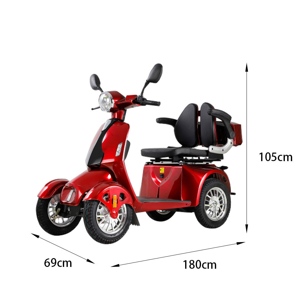 ROLLUX AFA2D4D 500W 60V20Ah Lead-Acid/Lithium Battery Electric Mobility Scooter Drum Brake