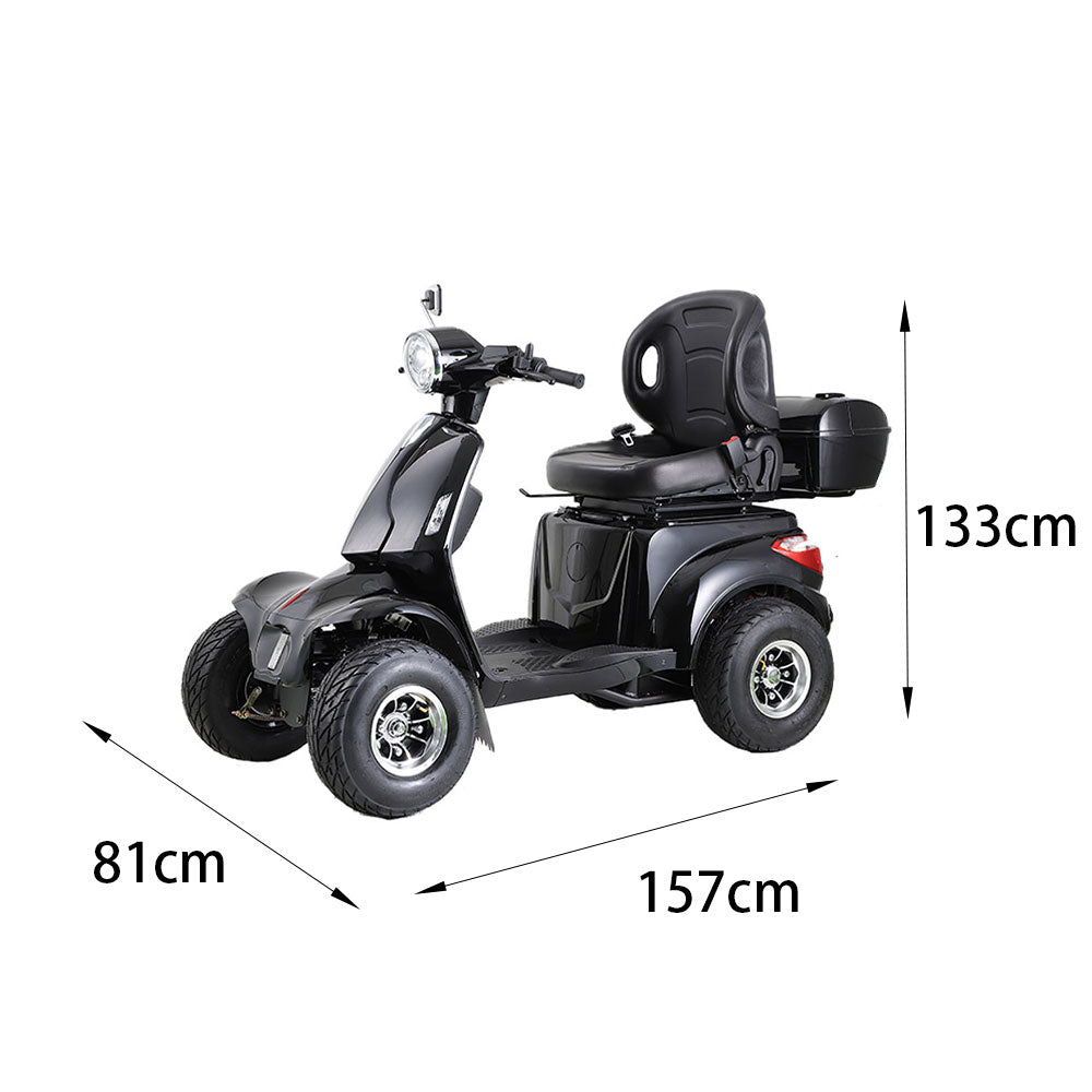 ROLLUX AFA4W 1000W 60V20Ah Lead-Acid/Lithium Battery Electric Mobility Scooter Drum Brake