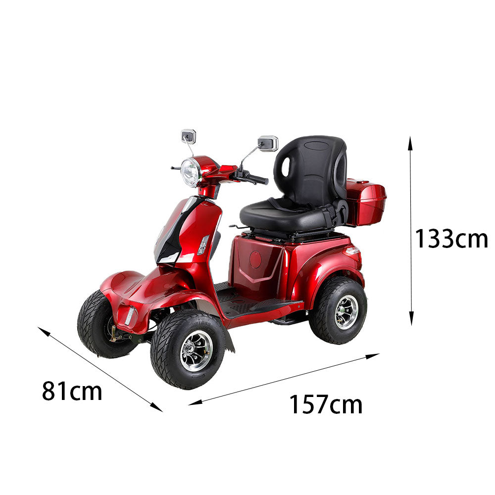 ROLLUX AFA4W 1000W 60V20Ah Lead-Acid/Lithium Battery Electric Mobility Scooter Drum Brake