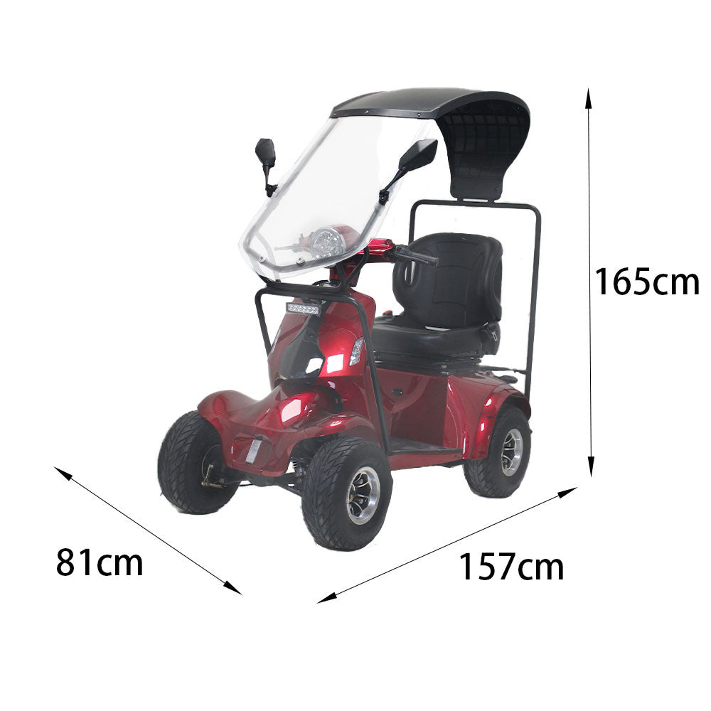 ROLLUX AFA4W 1000W 60V20Ah Lead-Acid/Lithium Battery Electric Mobility Scooter Drum Brake