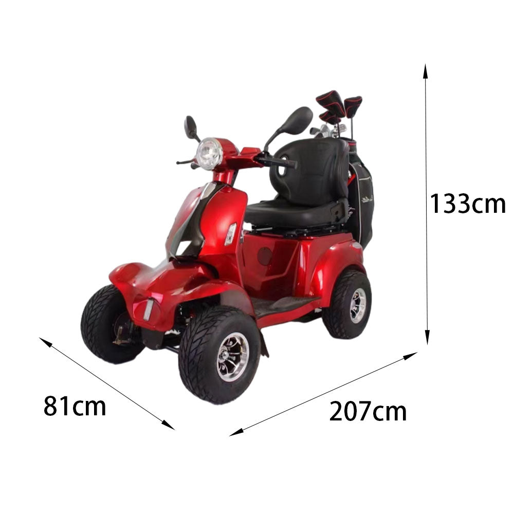 ROLLUX AFA4W 1000W 60V20Ah Lead-Acid/Lithium Battery Electric Mobility Scooter Drum Brake
