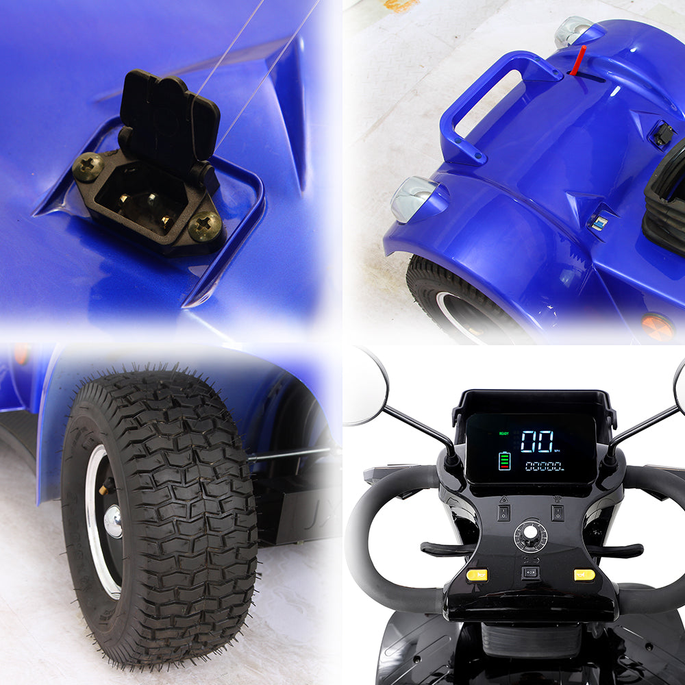 ROLLUX BSH 500W 48V20Ah Lead-Acid/Lithium Battery Electric Mobility Scooter Drum Brake