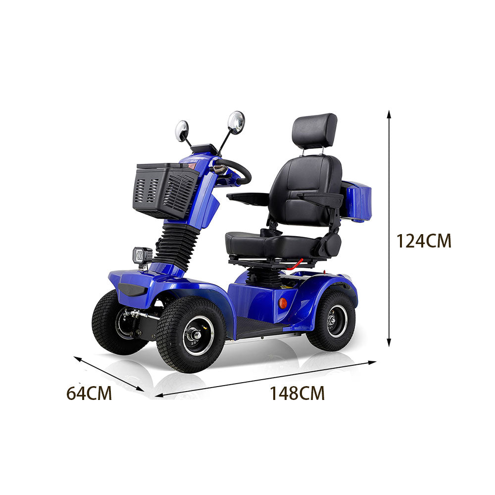 ROLLUX BSH 500W 48V20Ah Lead-Acid/Lithium Battery Electric Mobility Scooter Drum Brake