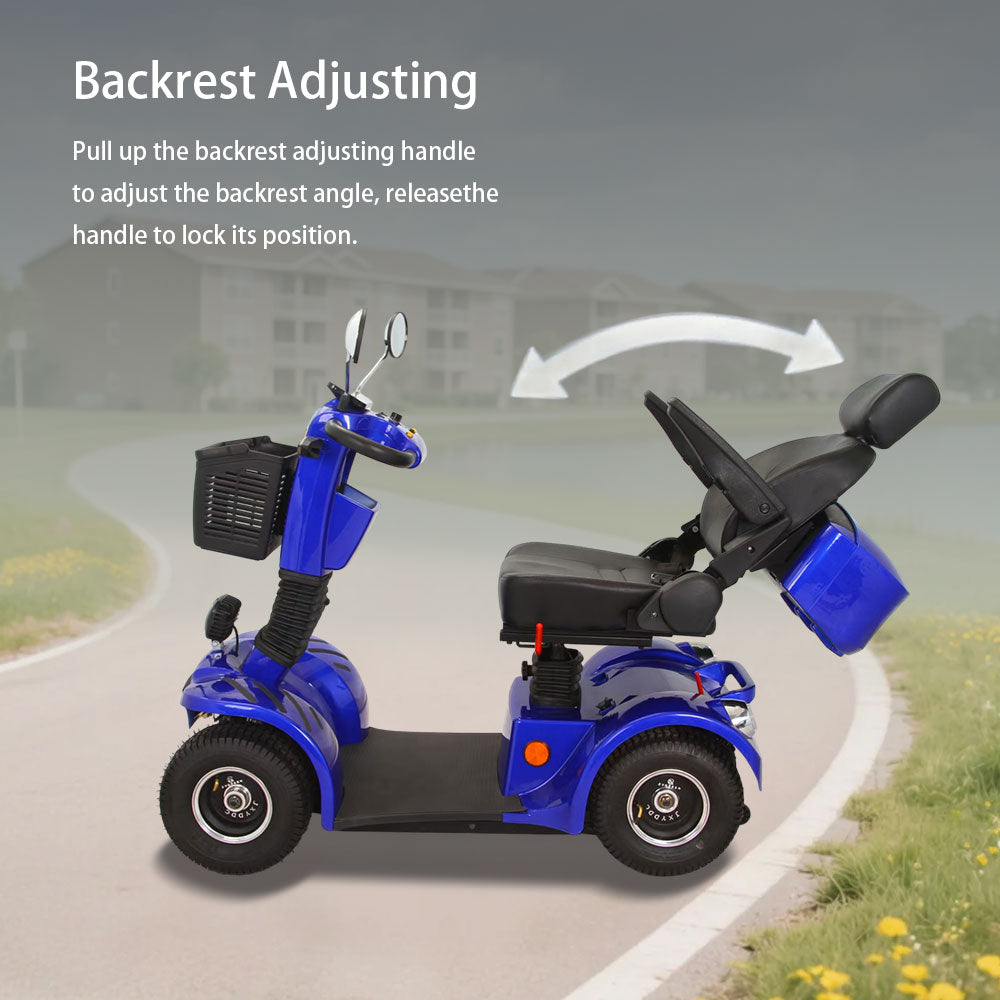 ROLLUX BSH 500W 48V20Ah Lead-Acid/Lithium Battery Electric Mobility Scooter Drum Brake