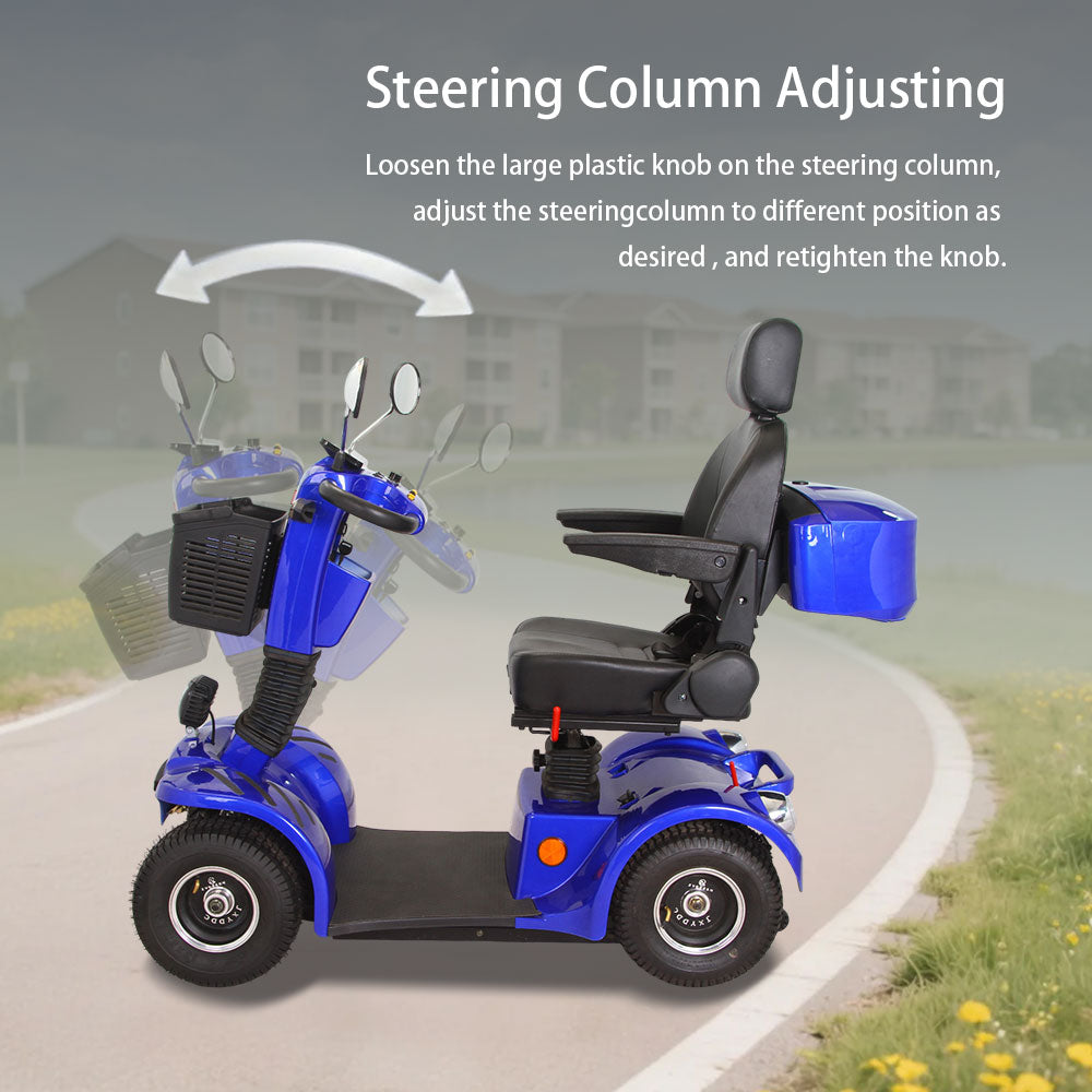 ROLLUX BSH 500W 48V20Ah Lead-Acid/Lithium Battery Electric Mobility Scooter Drum Brake