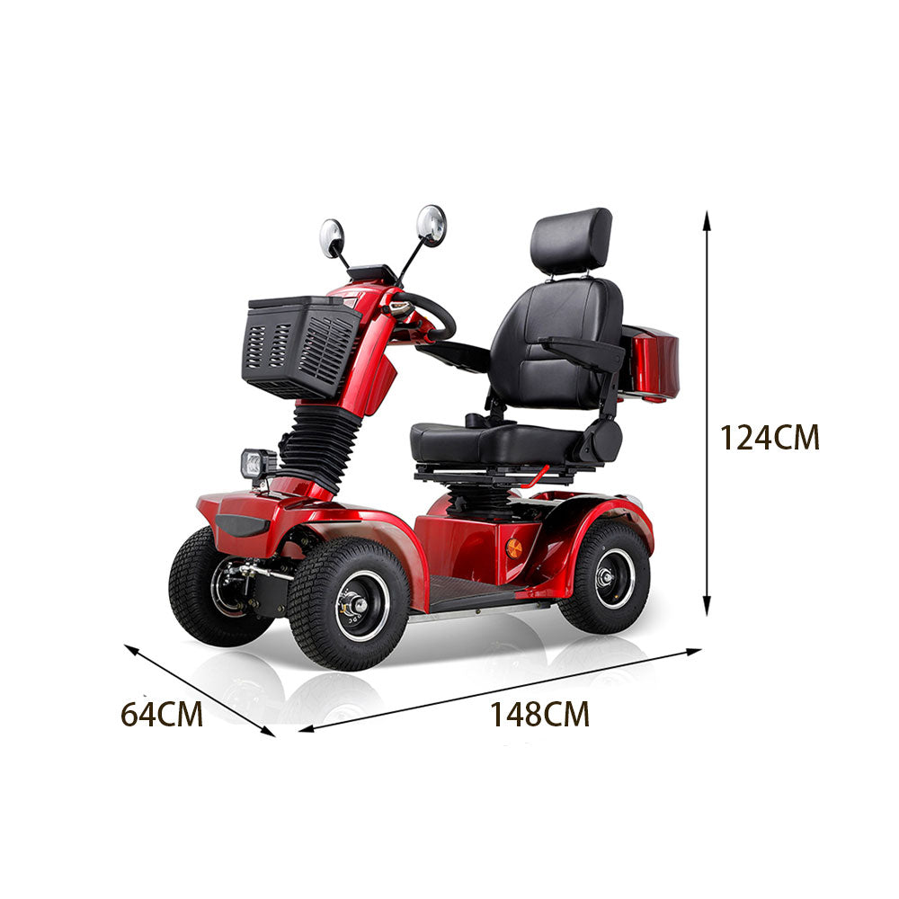 ROLLUX BSH 500W 48V20Ah Lead-Acid/Lithium Battery Electric Mobility Scooter Drum Brake