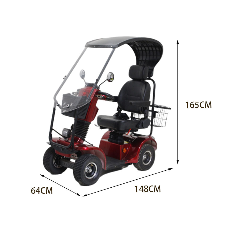 ROLLUX BSH 500W 48V20Ah Lead-Acid/Lithium Battery Electric Mobility Scooter Drum Brake