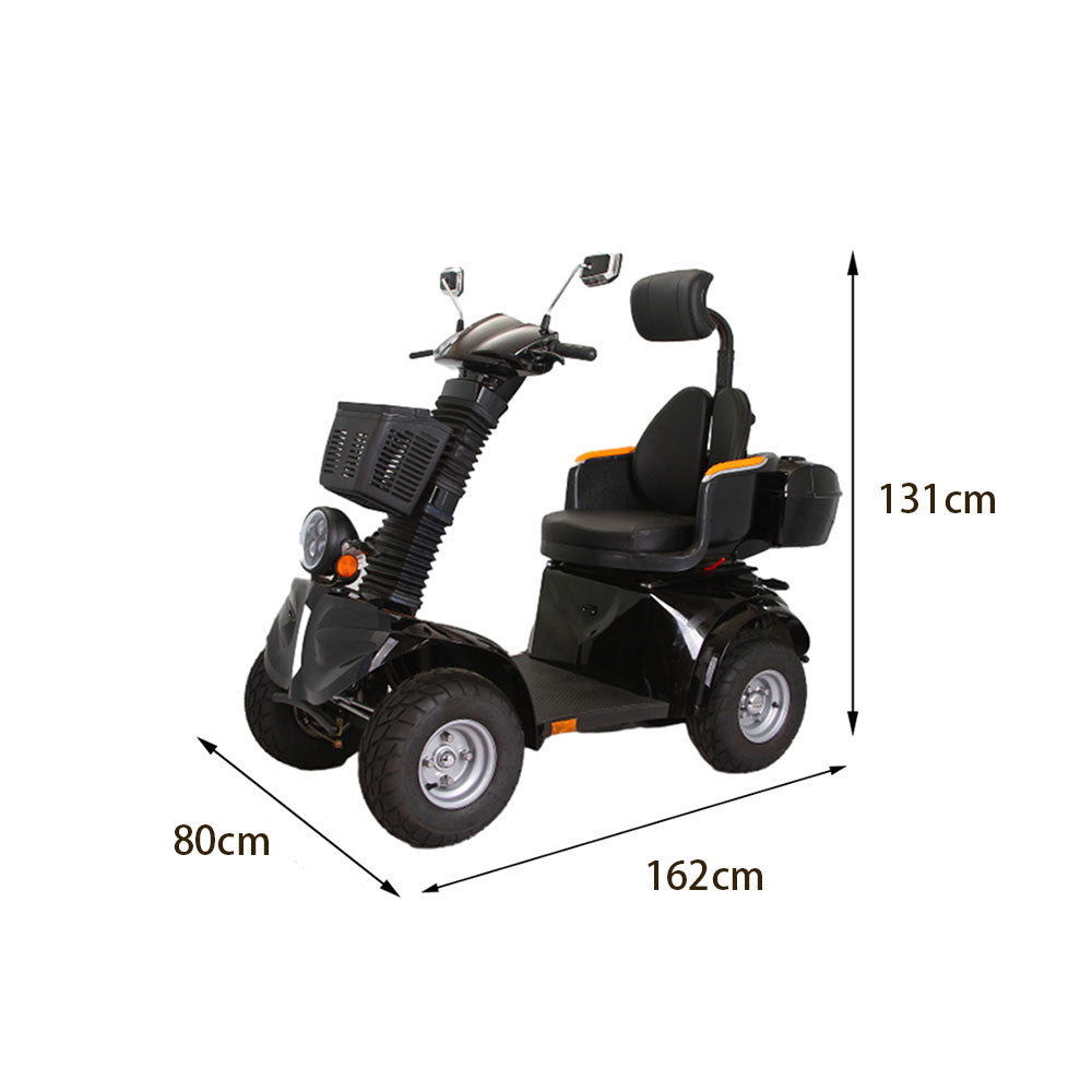 ROLLUX DJ 1000W 60V20Ah Lead-Acid/Lithium Battery Electric Mobility Scooter Drum Brake