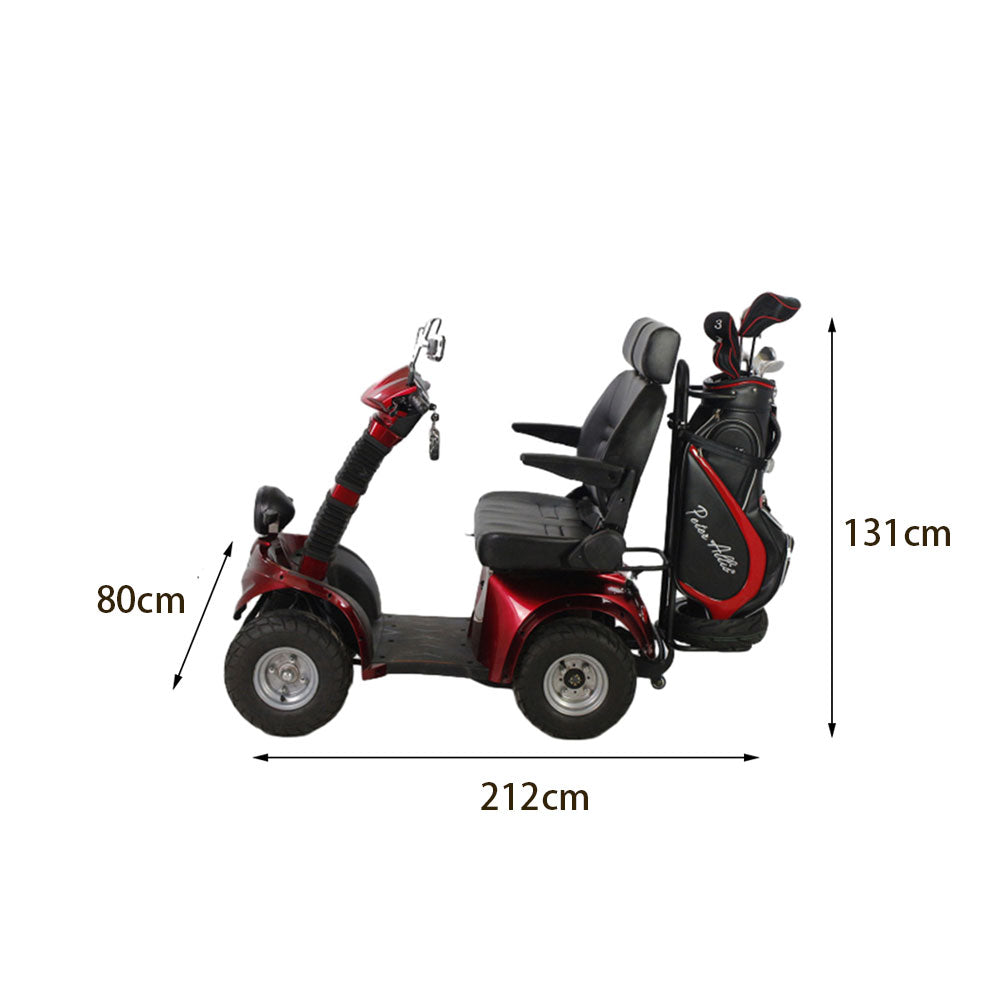 ROLLUX DJ 1000W 60V20Ah Lead-Acid/Lithium Battery Electric Mobility Scooter Drum Brake
