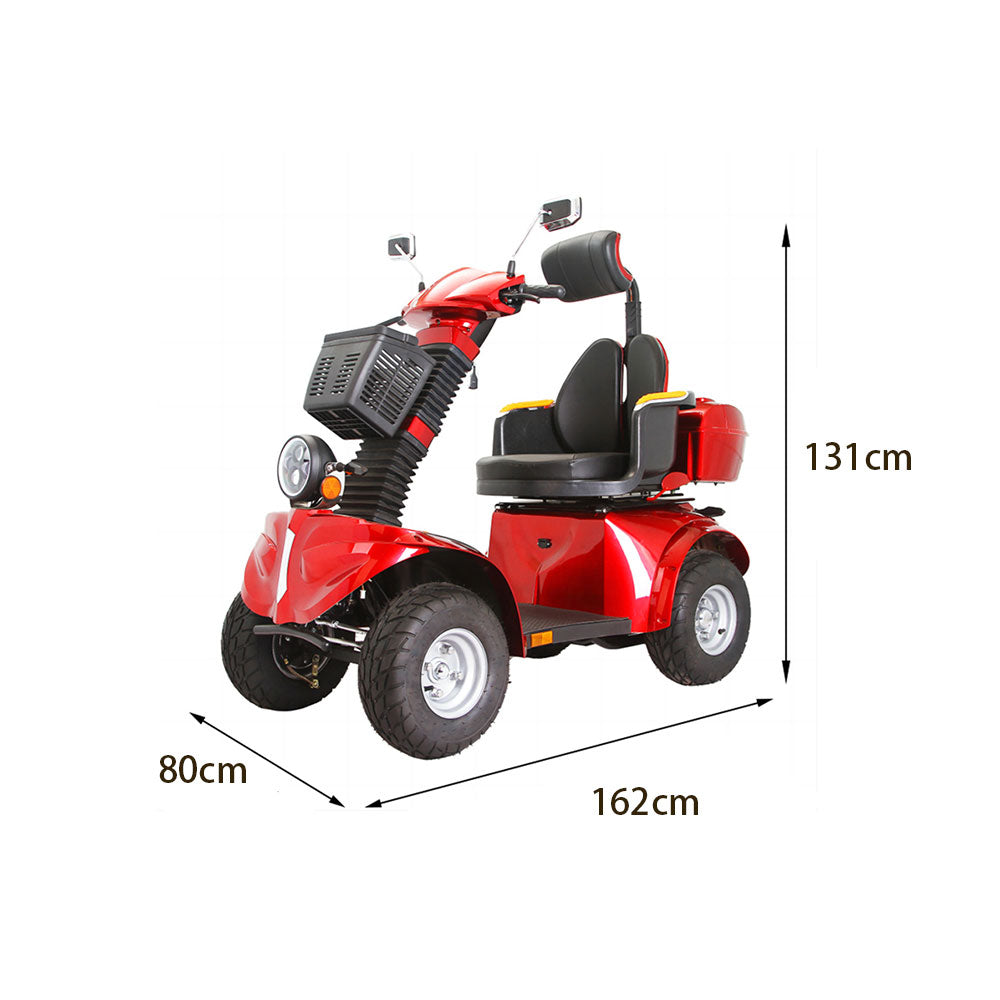 ROLLUX DJ 1000W 60V20Ah Lead-Acid/Lithium Battery Electric Mobility Scooter Drum Brake