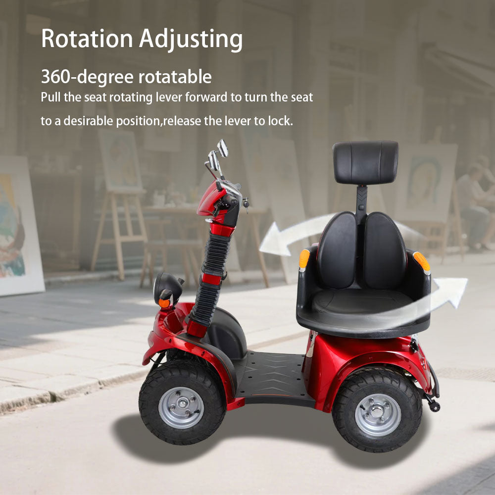 ROLLUX DJ 1000W 60V20Ah Lead-Acid/Lithium Battery Electric Mobility Scooter Drum Brake