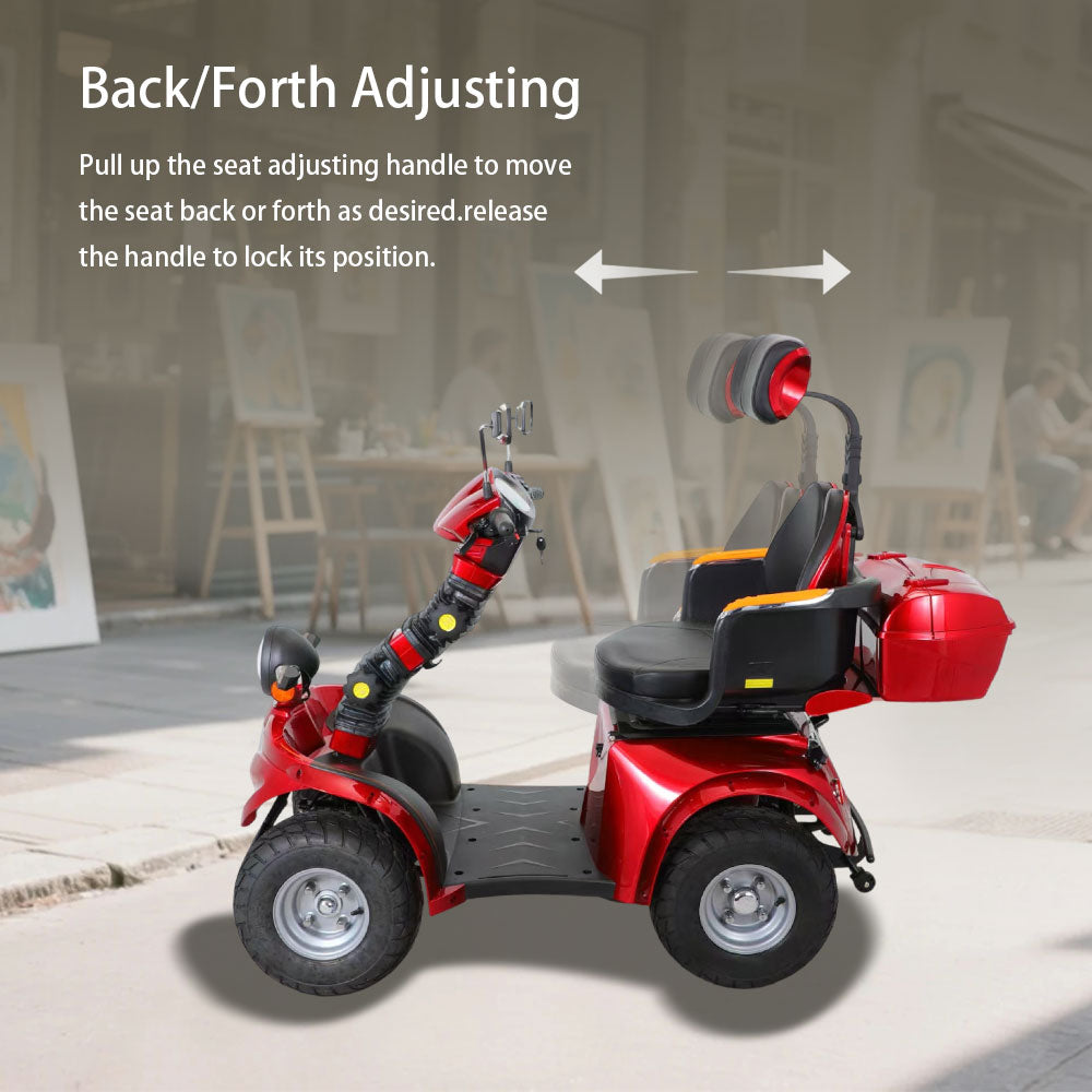 ROLLUX DJ 1000W 60V20Ah Lead-Acid/Lithium Battery Electric Mobility Scooter Drum Brake