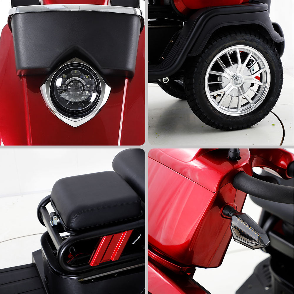 ROLLUX JX2D4W 500W 48V20Ah Lead-Acid/Lithium Battery Electric Mobility Scooter Drum Brake