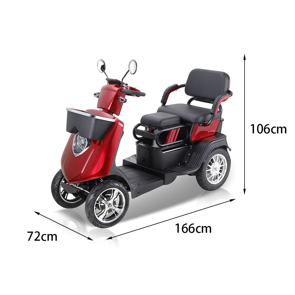 ROLLUX JX2D4W 500W 48V20Ah Lead-Acid/Lithium Battery Electric Mobility Scooter Drum Brake