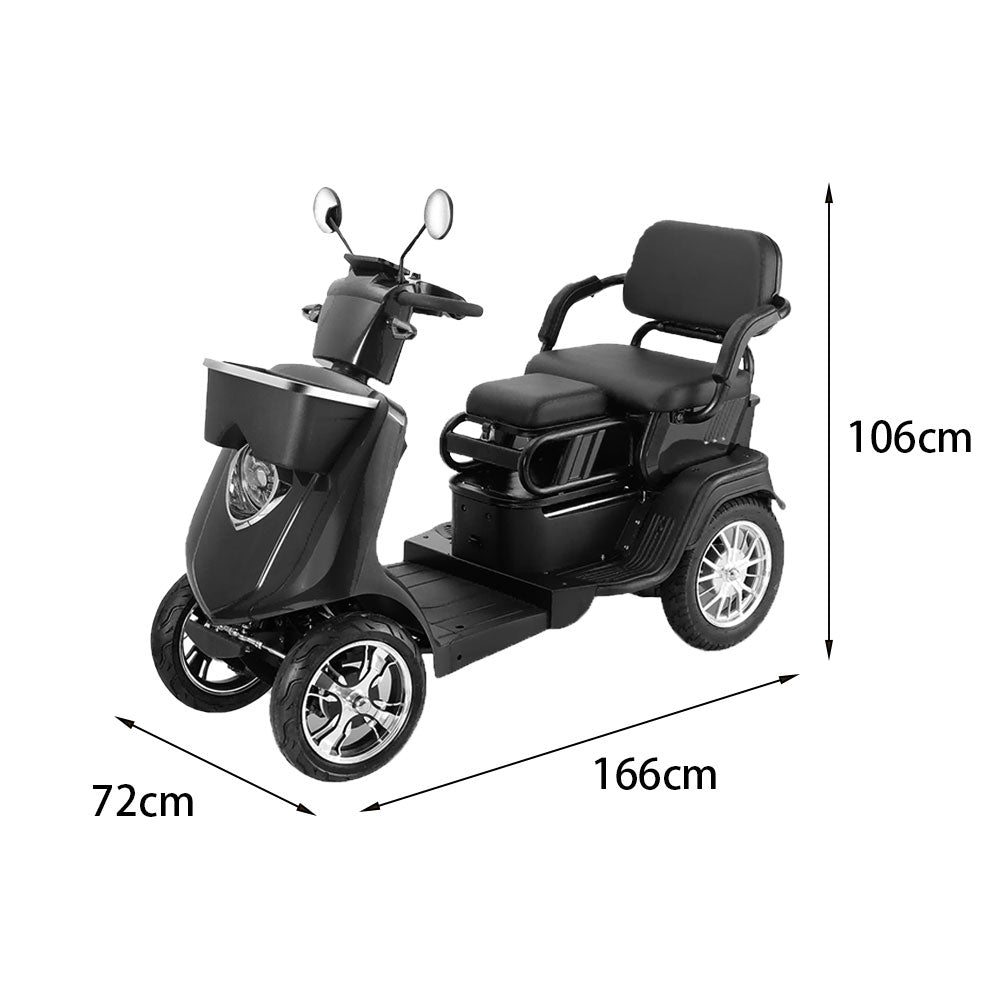 ROLLUX JX2D4W 500W 48V20Ah Lead-Acid/Lithium Battery Electric Mobility Scooter Drum Brake
