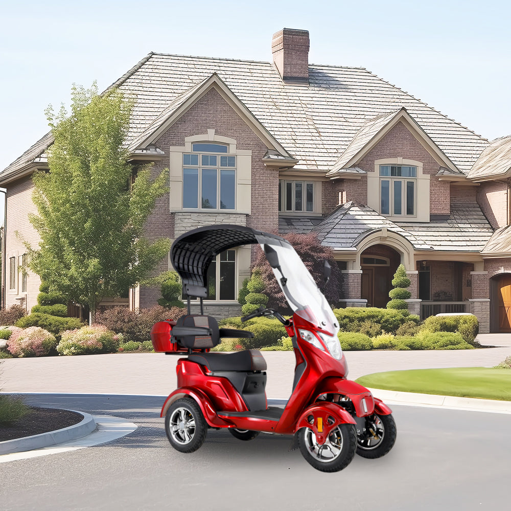 ROLLUX LTH4W 500W 60V20Ah Lead-Acid/Lithium Battery Electric Mobility Scooter Drum Brake