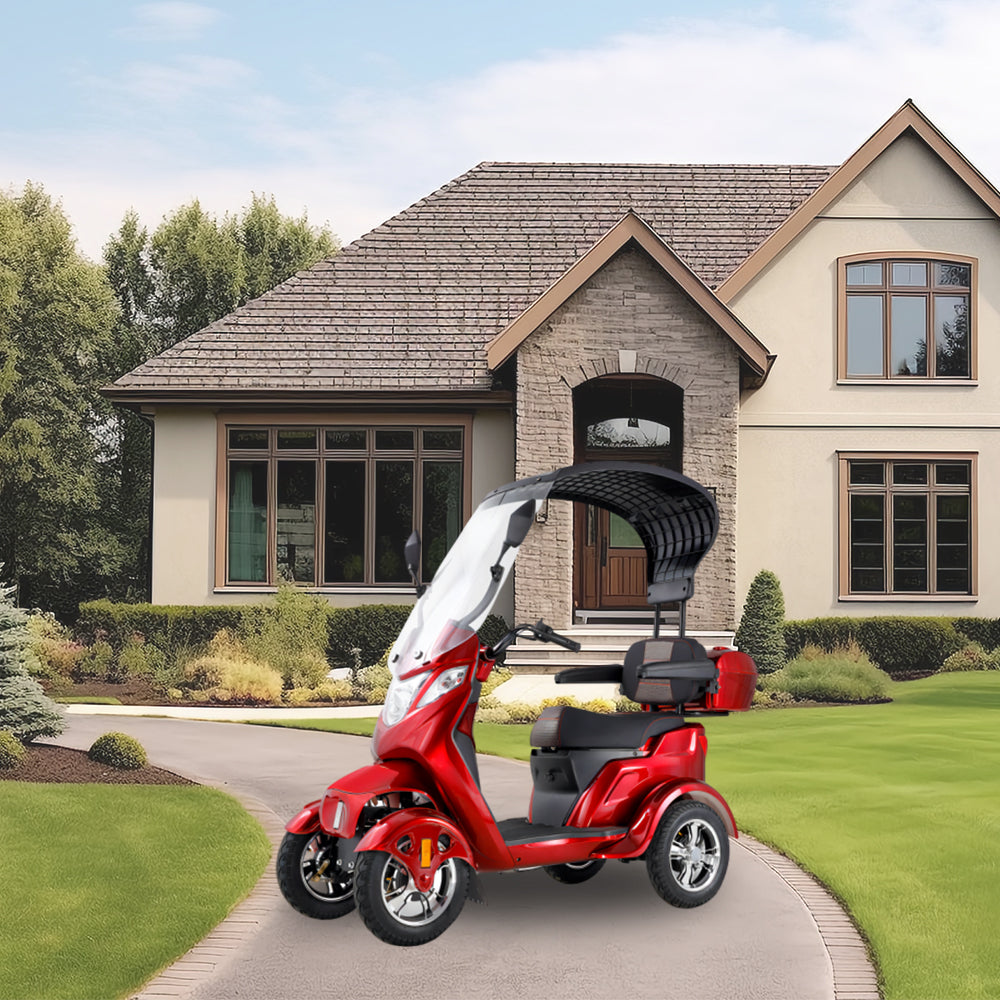 ROLLUX LTH4W 500W 60V20Ah Lead-Acid/Lithium Battery Electric Mobility Scooter Drum Brake