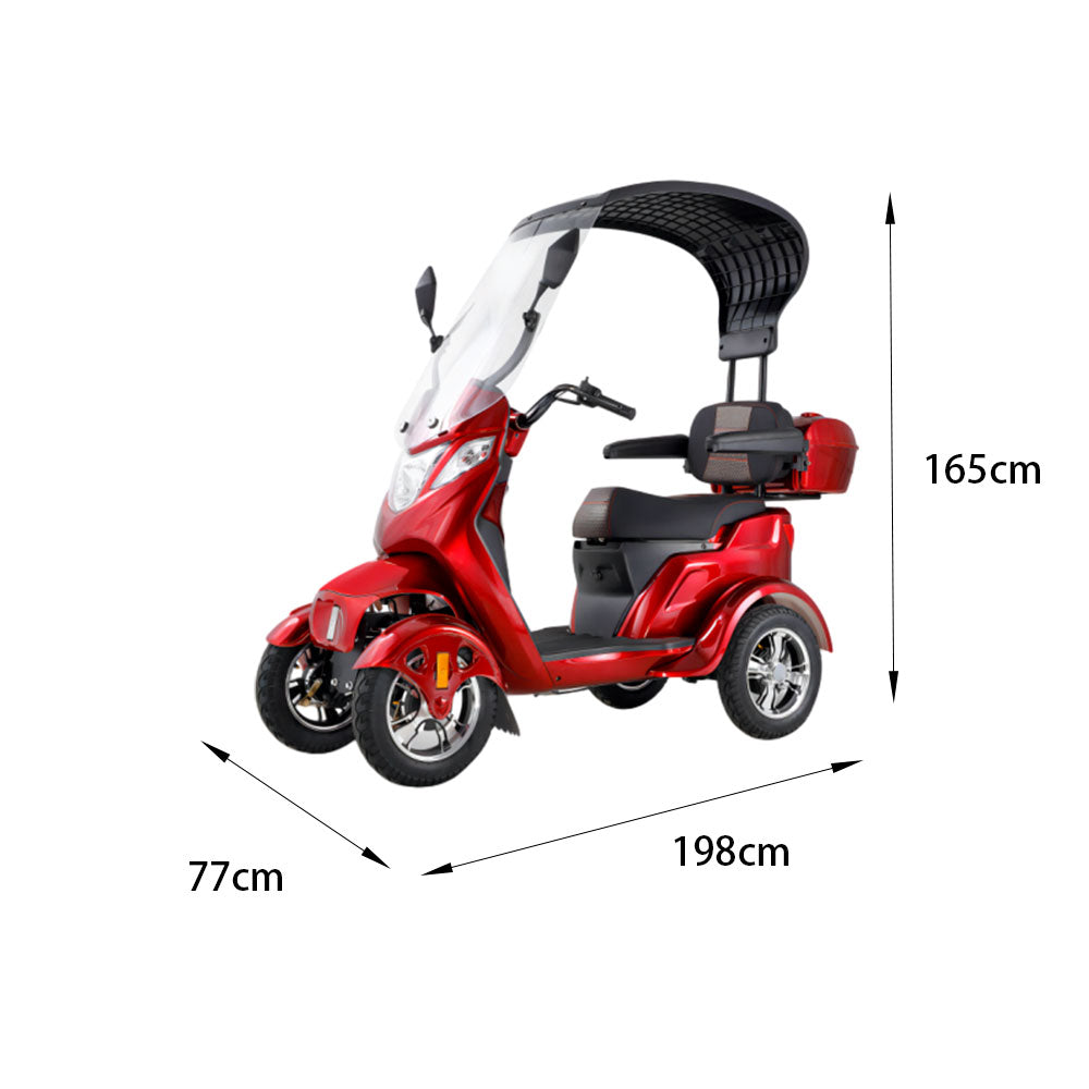 ROLLUX LTH4W 500W 60V20Ah Lead-Acid/Lithium Battery Electric Mobility Scooter Drum Brake