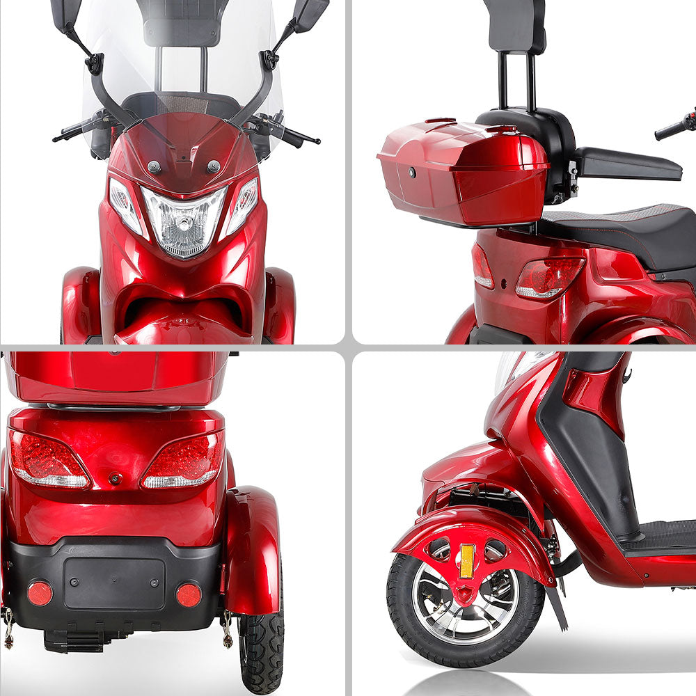 ROLLUX LTH4W 500W 60V20Ah Lead-Acid/Lithium Battery Electric Mobility Scooter Drum Brake