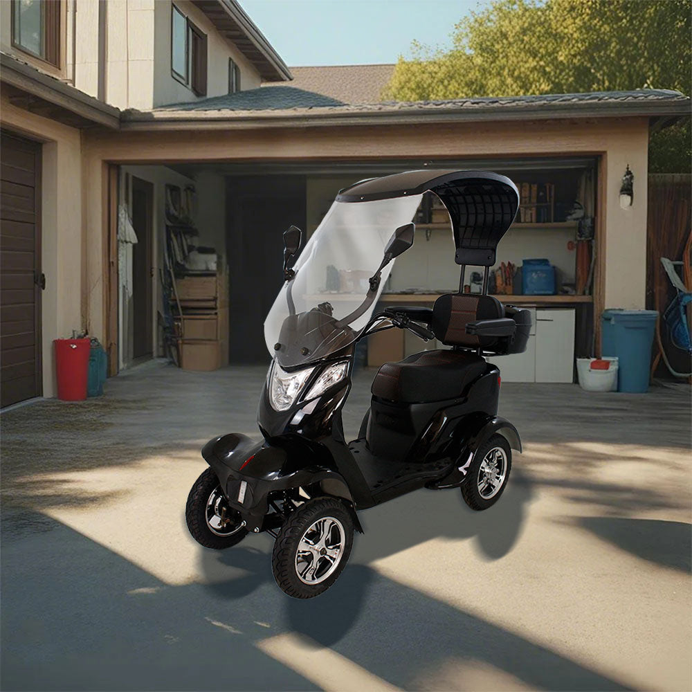 ROLLUX LTH4W 500W 60V20Ah Lead-Acid/Lithium Battery Electric Mobility Scooter Drum Brake